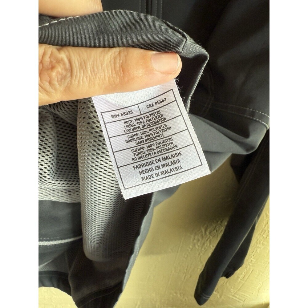 Nike Lightweight Gray And Black Full Zip Jacket Vented Mens L - Picture 6 of 9